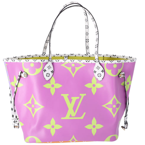 Louis Vuitton Giant Monogram Neverfull MM Tote Pink Lilac